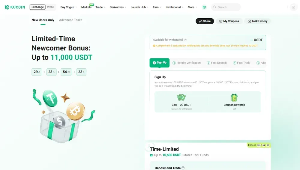 KuCoin Welcome Bonus Newcomer