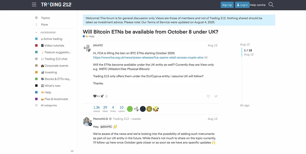 Trading 212 offrirà attività di criptovaluta reali?