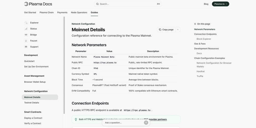 Plasma Mainnet RPC and Chain ID