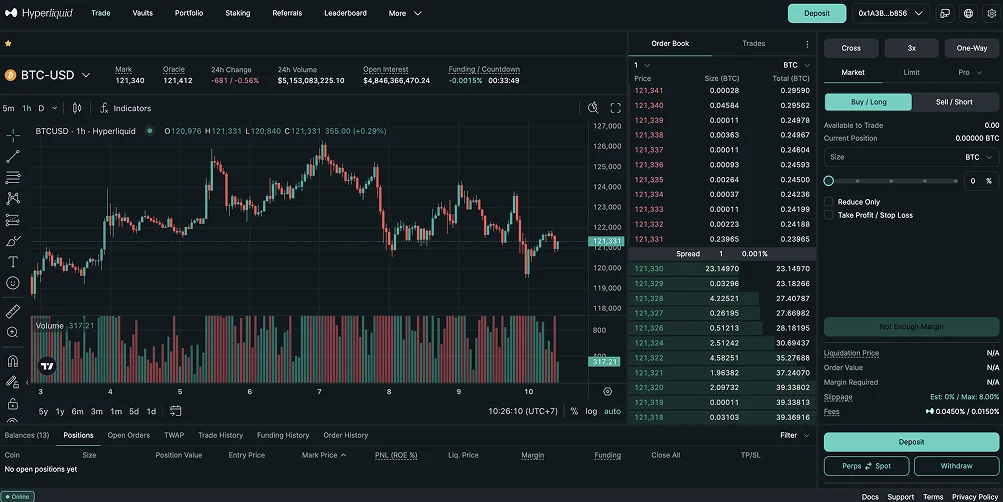 2. Hyperliquid - Lo scambio decentralizzato più liquido di Perp