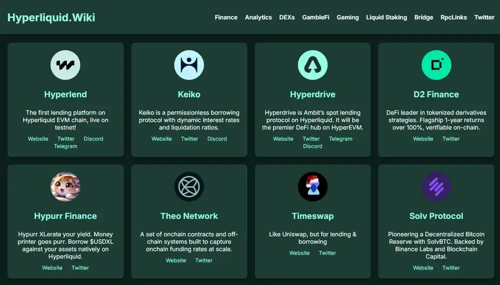 تطبيقات HyperEVM