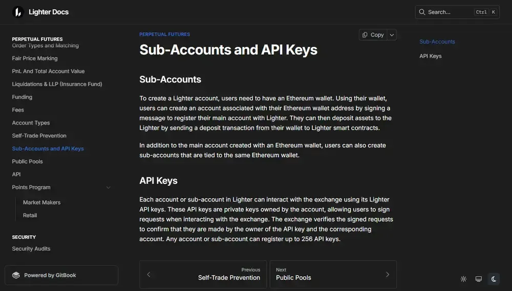 Sous-comptes et clés API plus légères