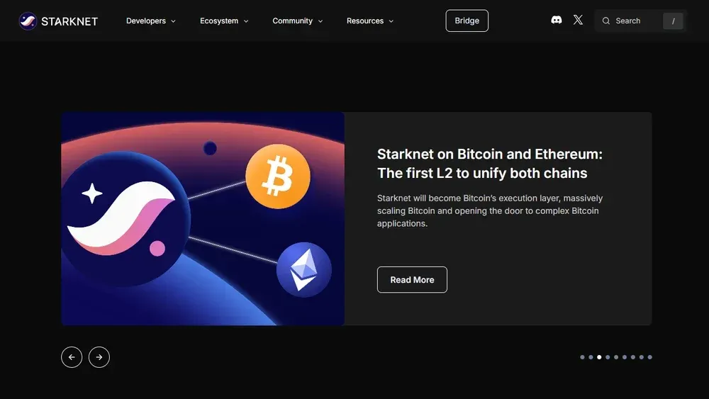 starknet ethereum bitcoin capa 2