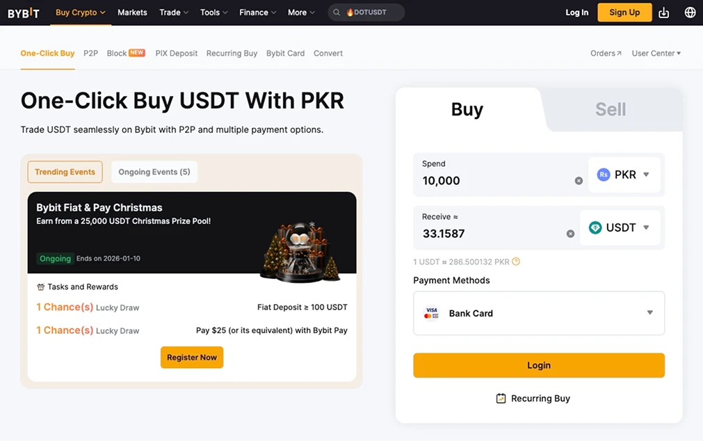 Buy USDT in Pakistan.