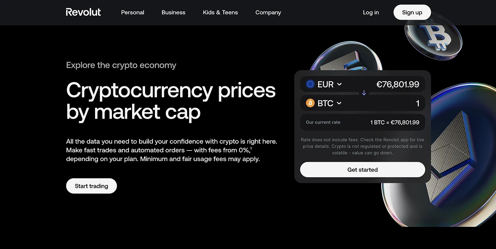 اشترِ البيتكوين والعملات المشفرة باستخدام Revolut