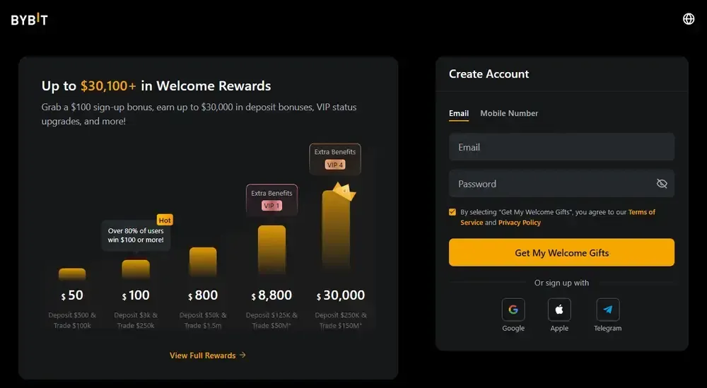 Join Bybit VIP Levels Program