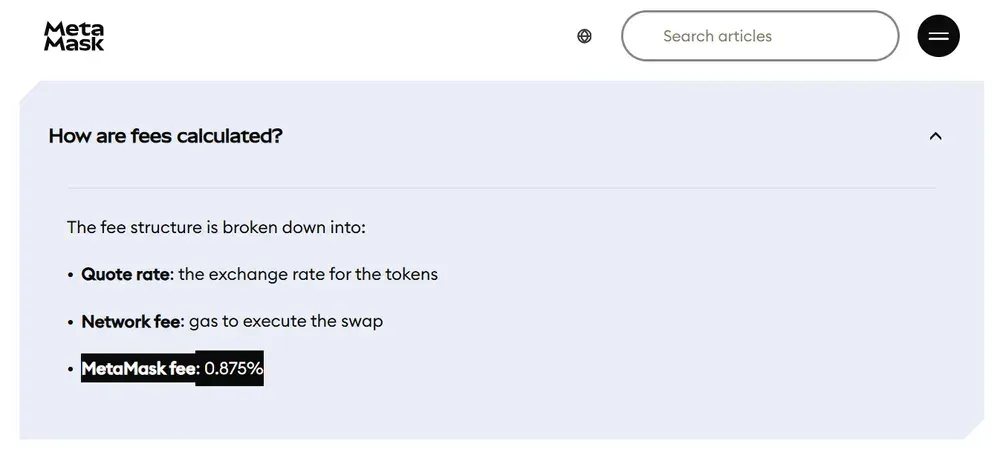 MetaMask Fees