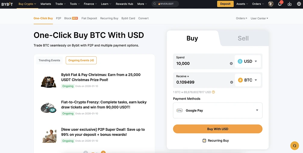 Buy Crypto with Google Pay