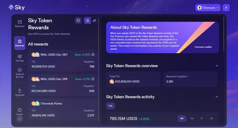 Sky Staking Stablecoins