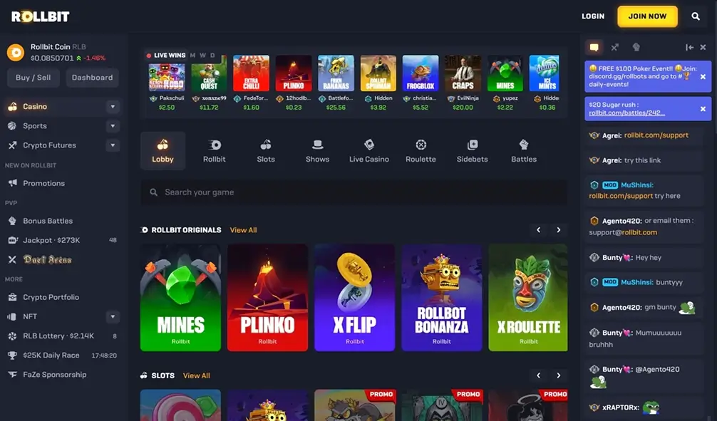 Gioco Rollbit Casino.V