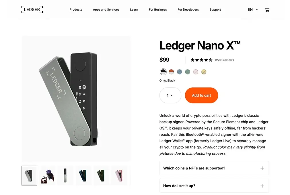 Ledger Nano X.