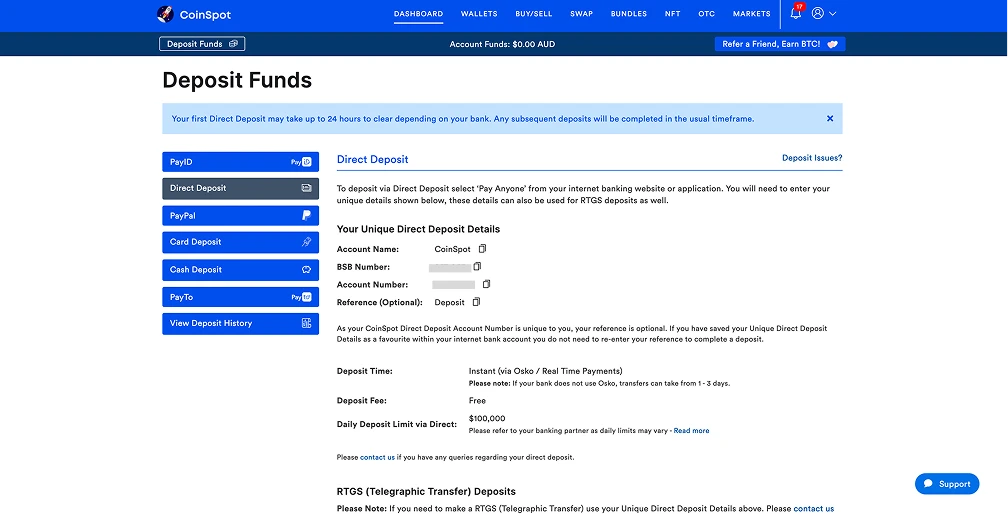شراء العملات المشفرة مع بنك ANZ
