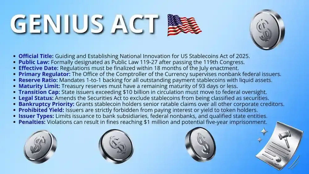 GENIUS Act Key Terms Fact Sheet