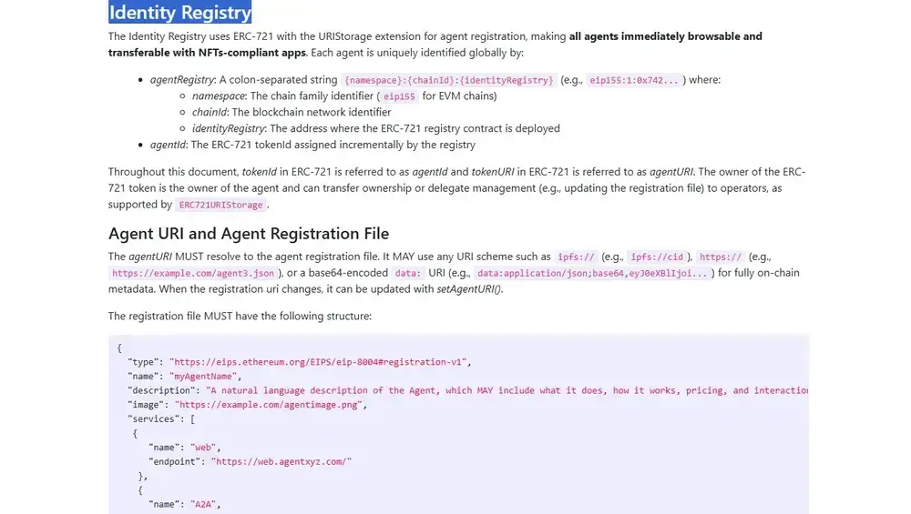 Registre d'identité ERC-8004