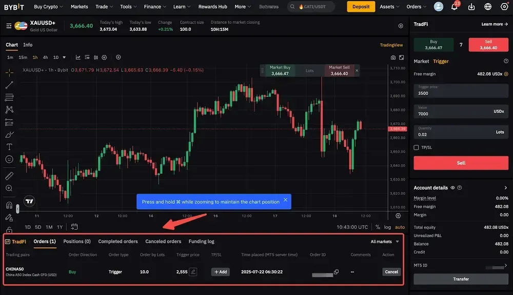 Monitor Open Positions