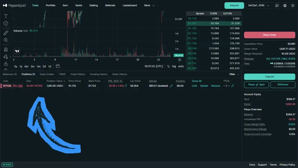 Monitoraggio Hyperliquid