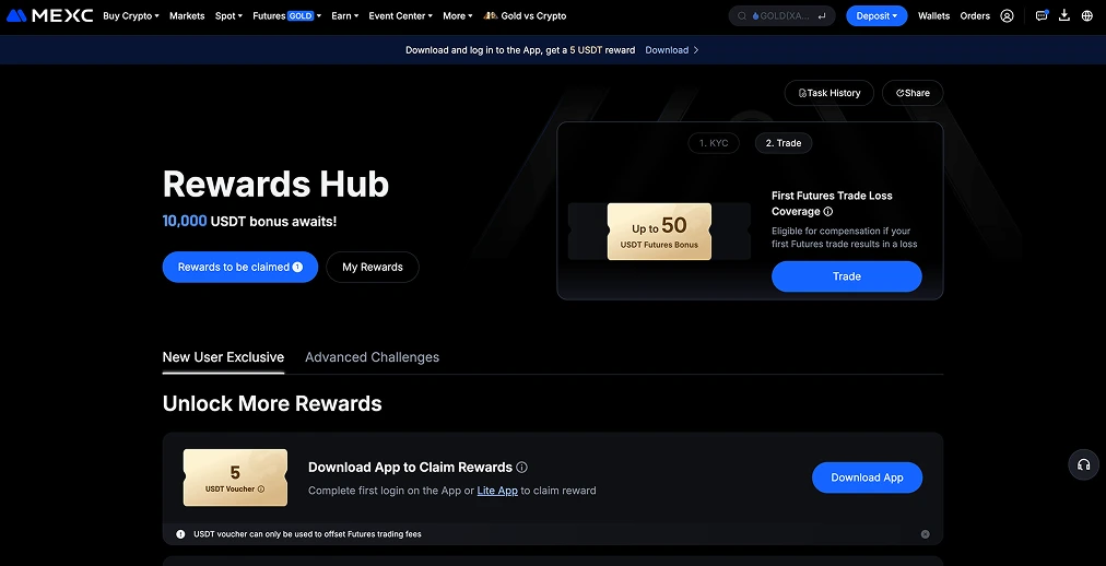Bono MEXC para nuevos usuarios
