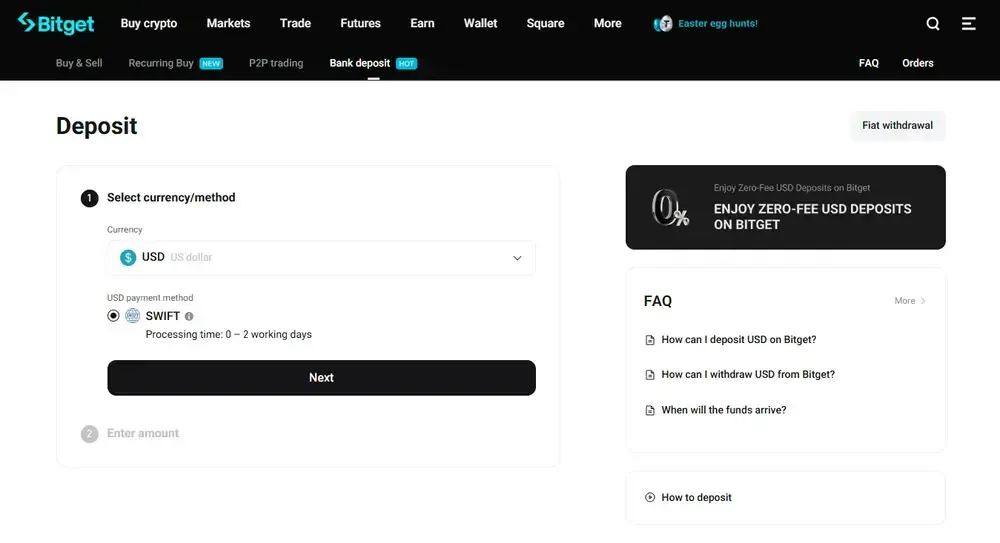 Fiat mit Bitget kaufen