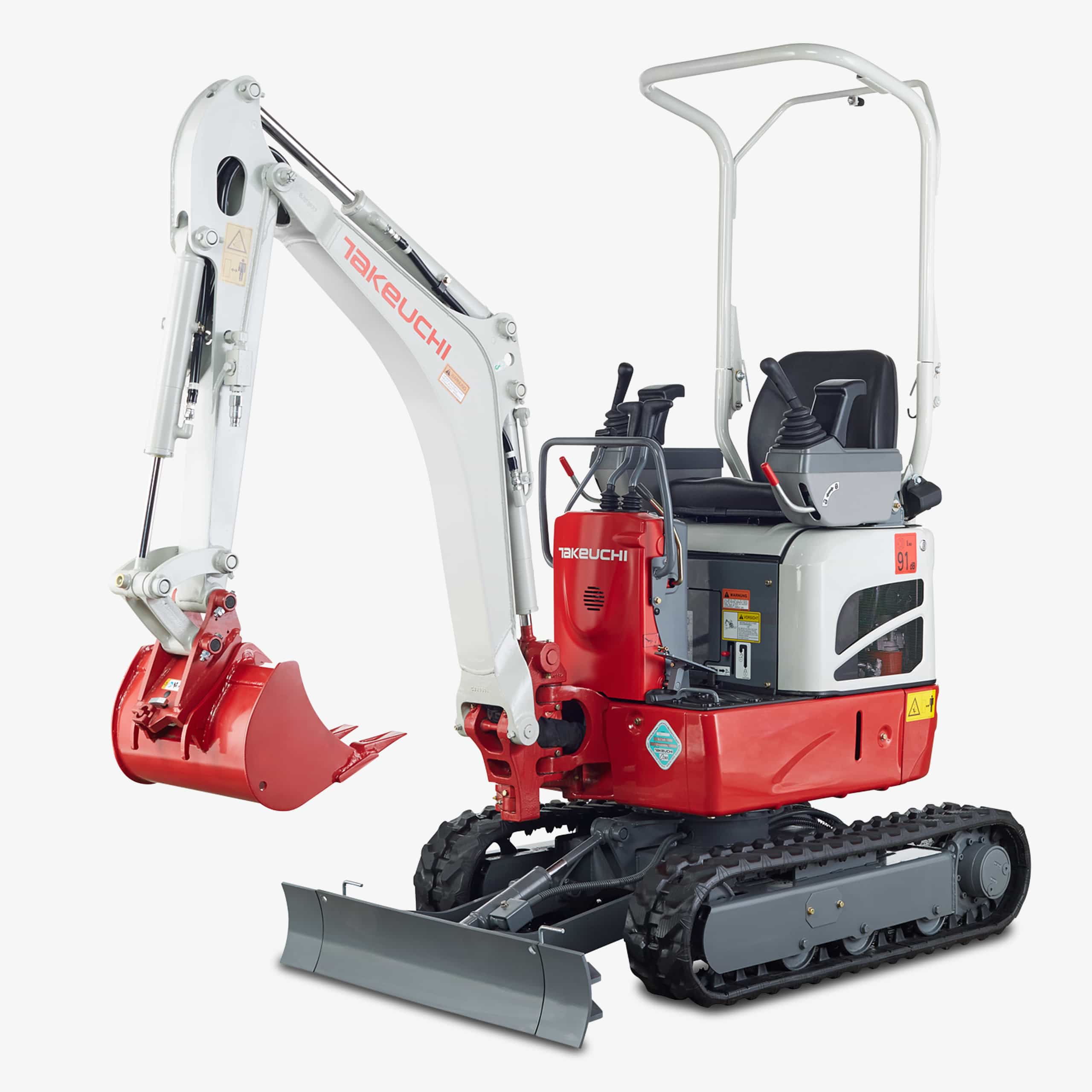 Takeuchi TB210R mini bager sa sklopivim zaštitnim okvirom, radna težina 1.210 kg