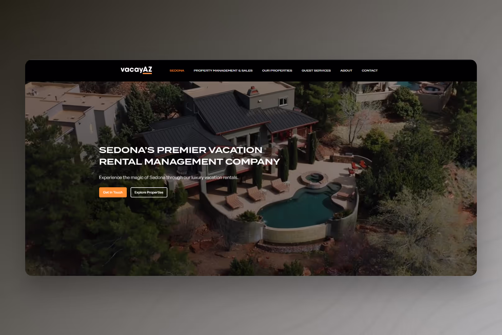 Hero header image for VacayAZ Sedona project
