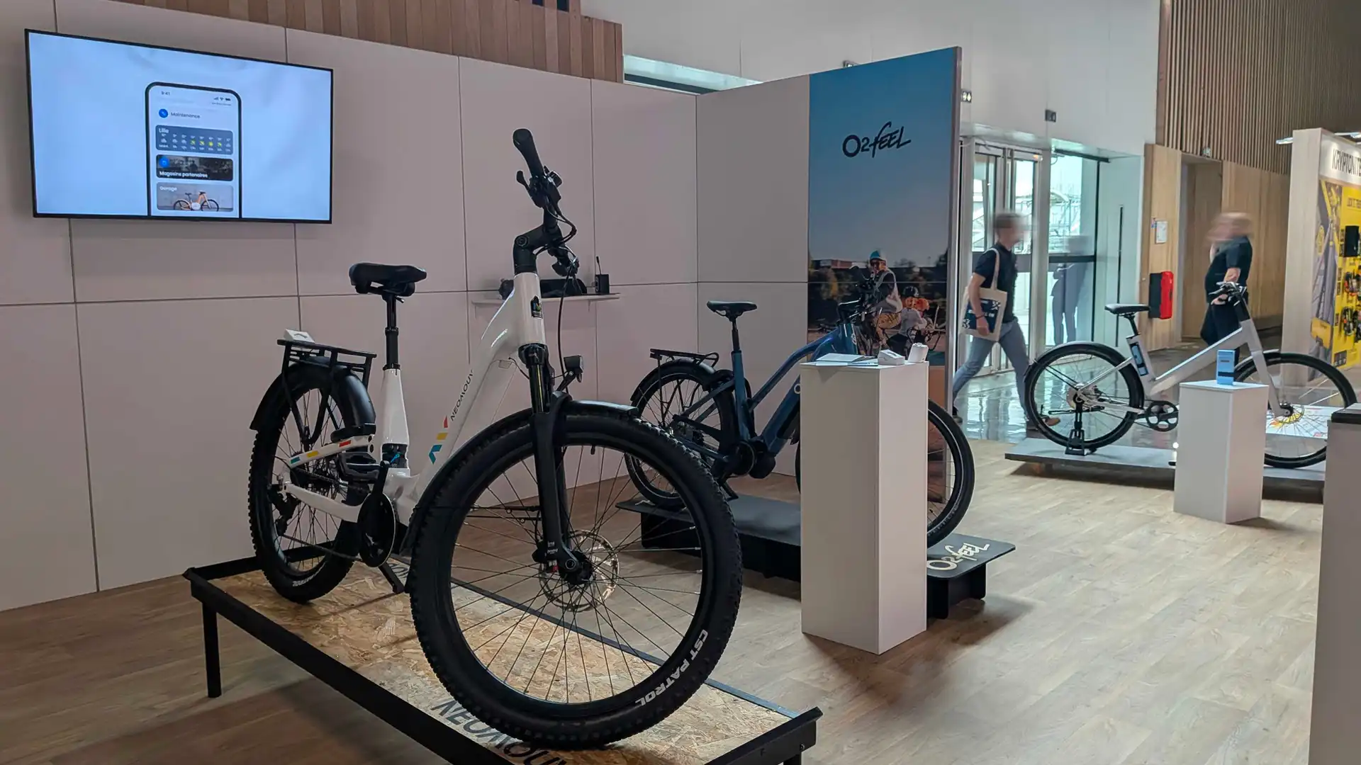 Trackap stand at Prodays & Eurobike with bikes from our partners Neomouv, O2feel and Anod