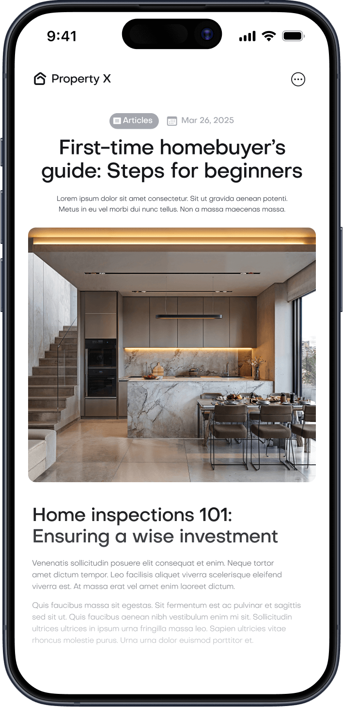 Subscribe to Our Newsletter - Property X Webflow Template