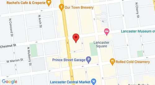 Google Map of Lancaster, PA 17608