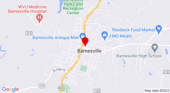 Google Map of Barnesville, OH