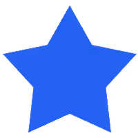Solid blue five-pointed star icon.