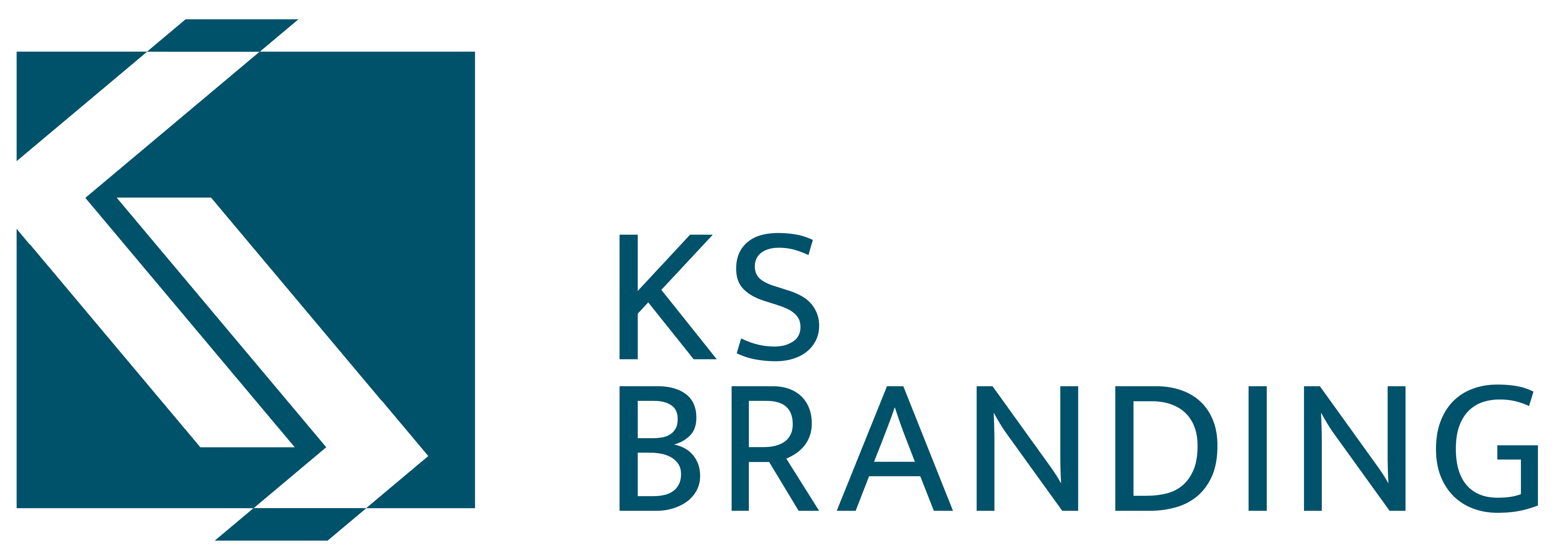KS Branding Firmenlogo mit stilisiertem K in einem Quadrat.