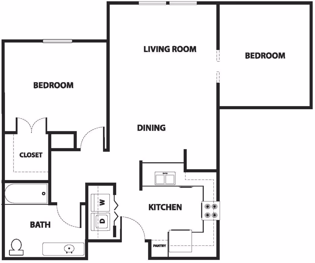 2 Bedroom A layout