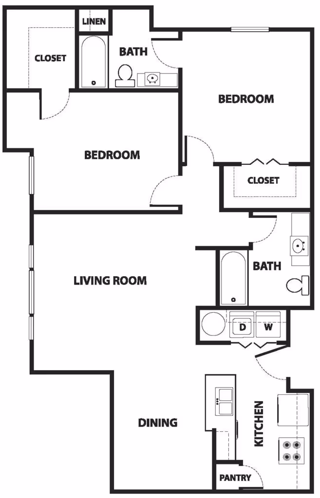 2 Bedroom C layout