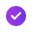 Purple circular badge with a white checkmark in the center.