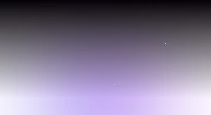 Starry night sky with a gradient from black at the top to purple at the bottom and faint grid lines overlaying.