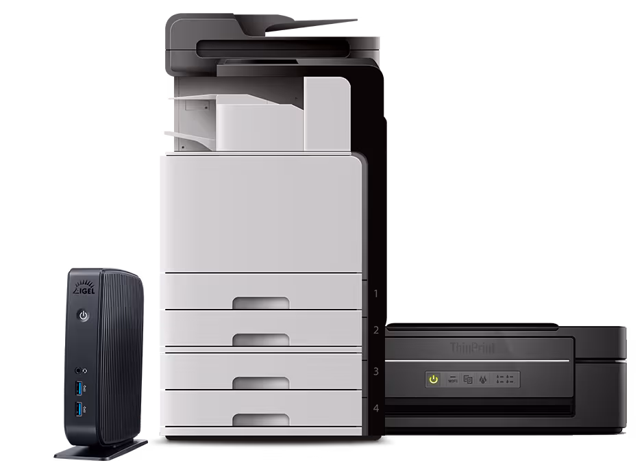 Powerful hardware thanks to integrated ThinPrint technology