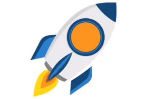 打ち上げを象徴するロケット
