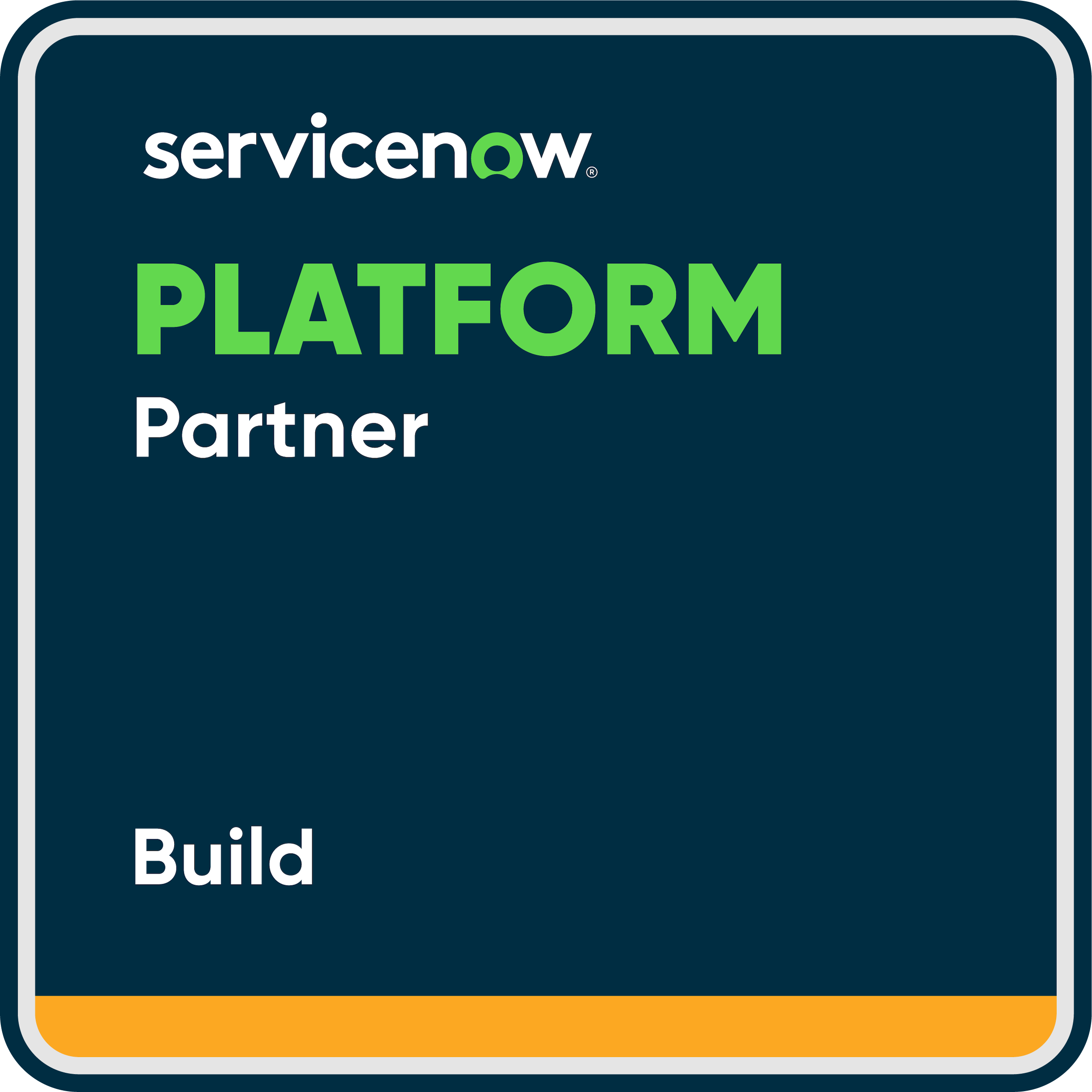 ServiceNow Platform Build Partner Badge