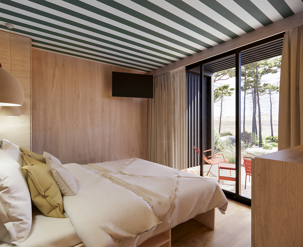 Intérieur de la Capsule compact et confortable à Bonjour Sauvage