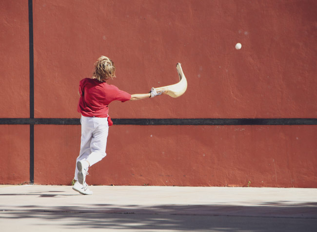Pratique de la pelote au Pays basque