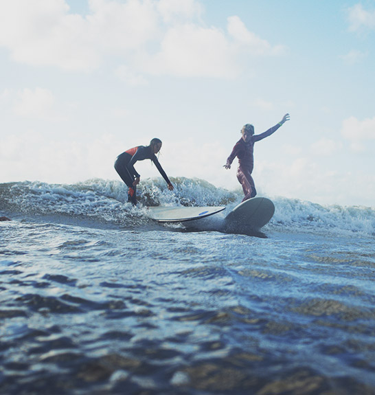 Surfsessie aan de Baskische kust
