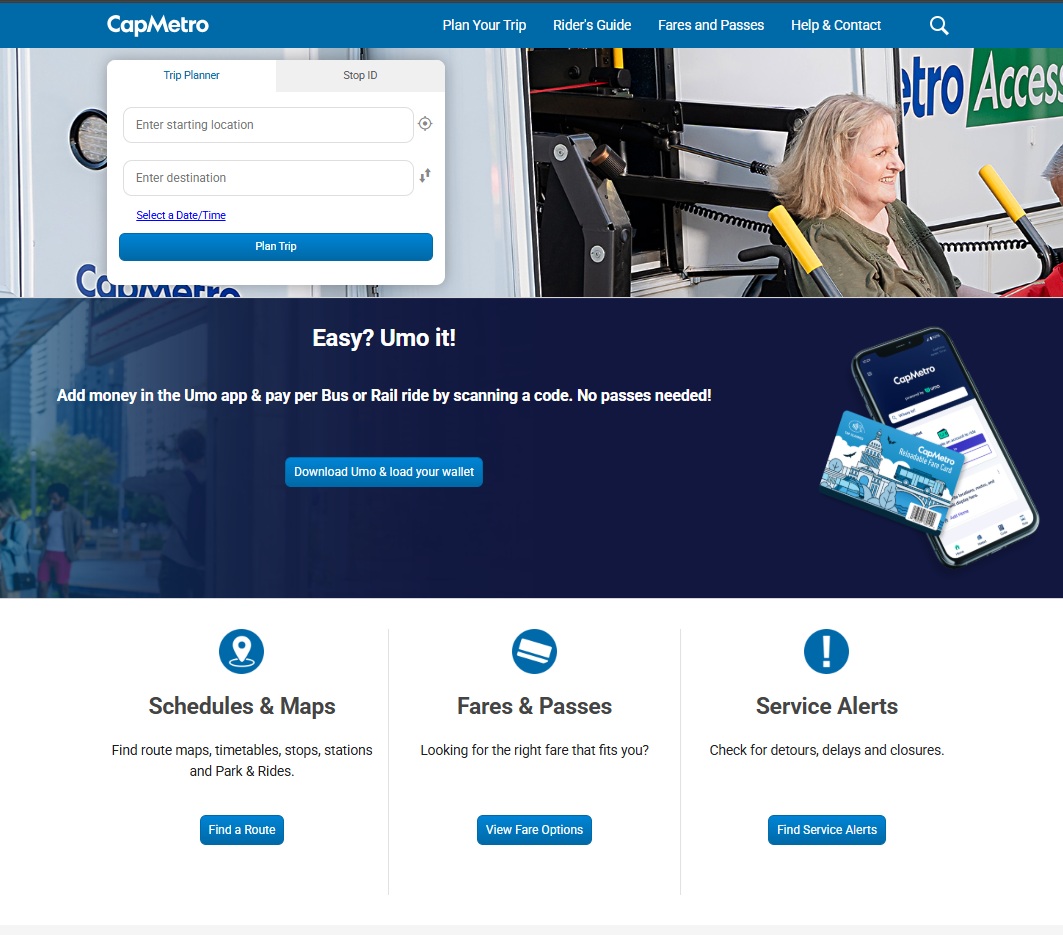 A screenshot of the current CapMetr5o.org site still using my original design from six years ago