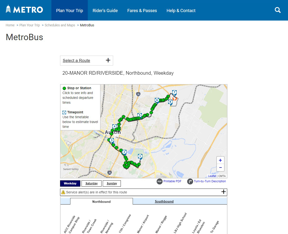A screenshot of the current CapMetr5o.org site still using my original design from six years ago