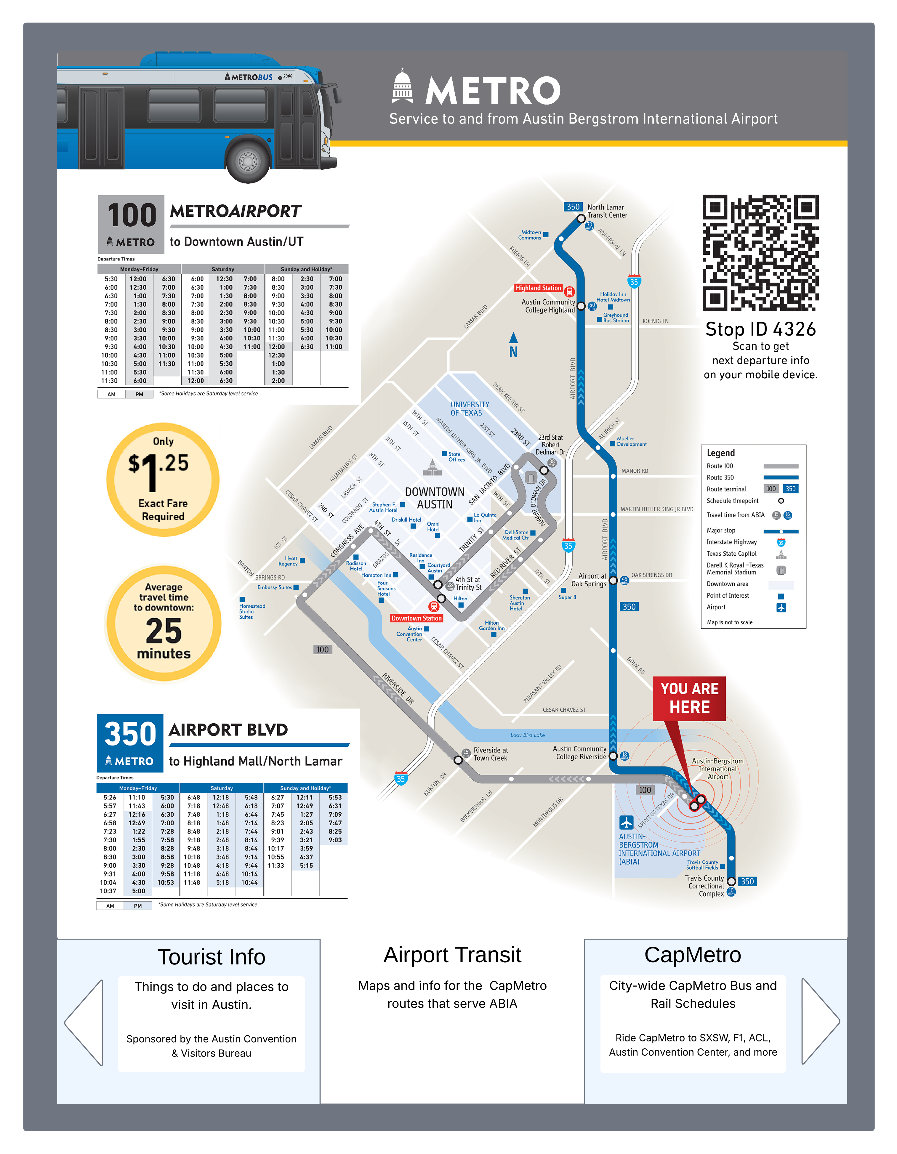 A mockup of the CapMetro kiosk at Austin Bergstrom International Airport