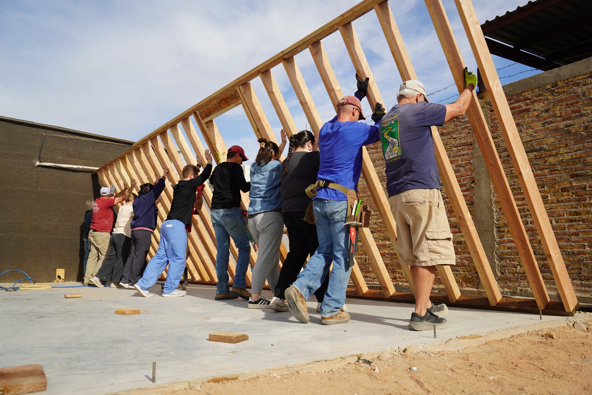Evermore Community Church Men’s Ministry service project in Hartville, Ohio, building together and serving the community through Christian outreach.