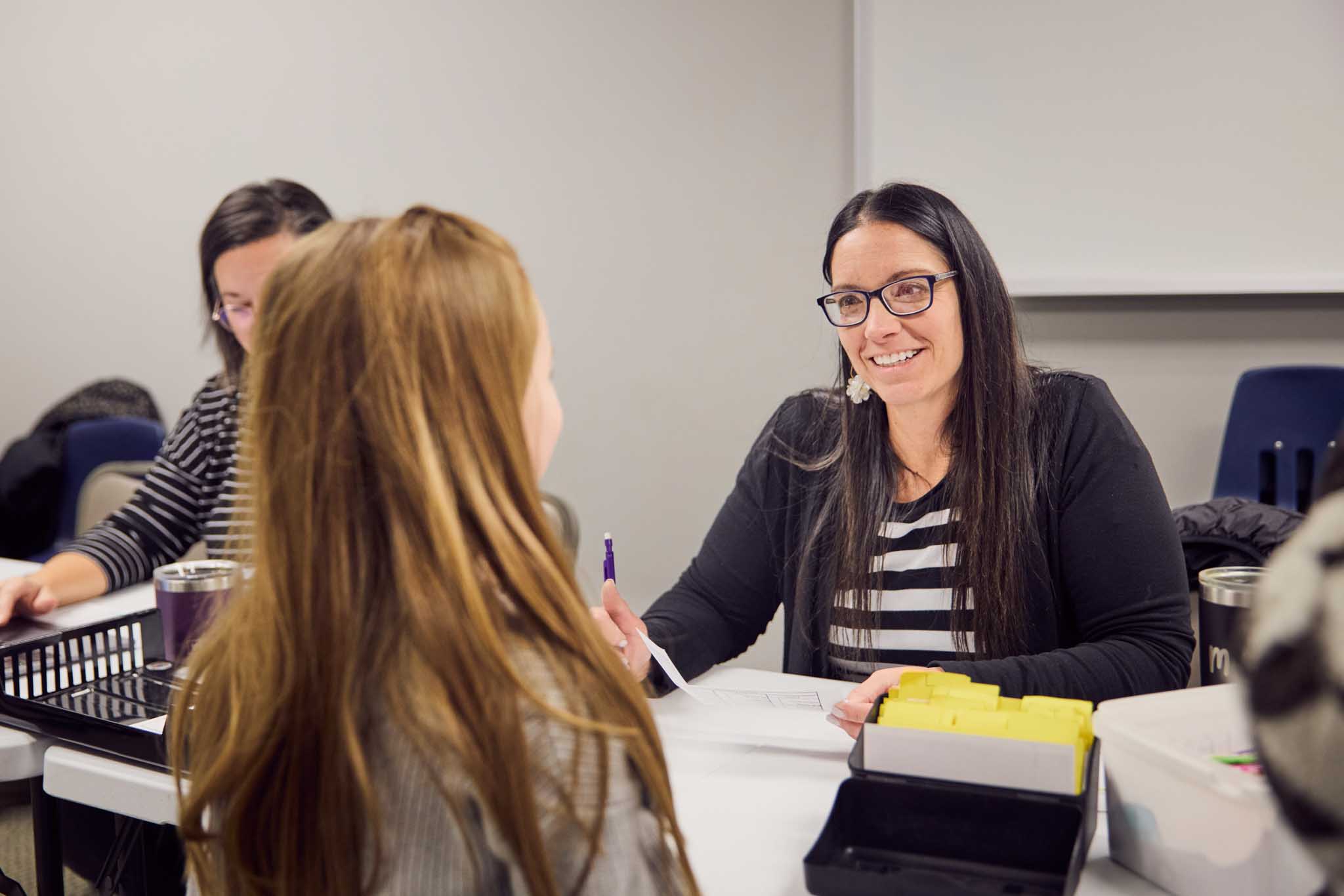 Checking desk for youth event