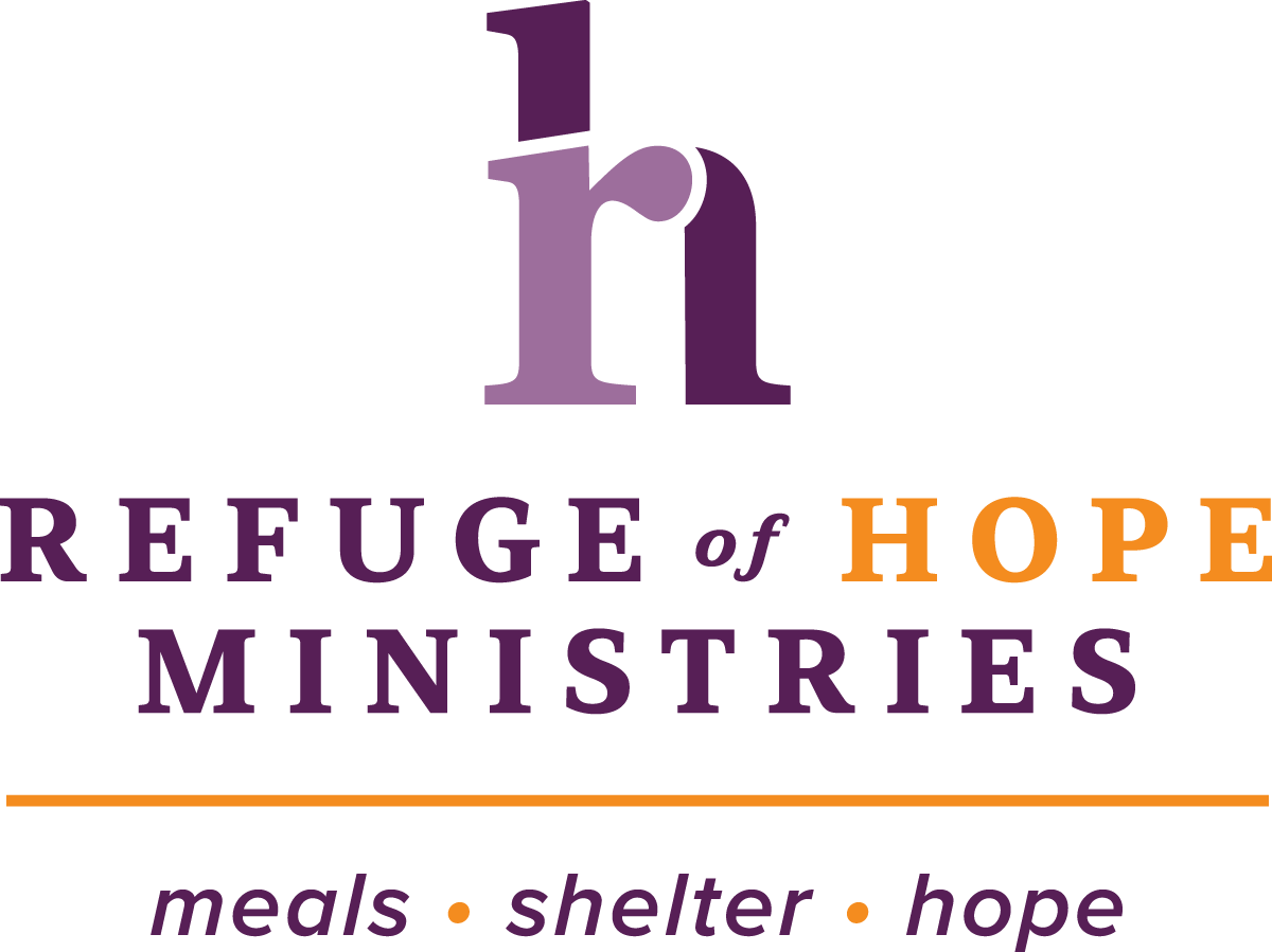Refuge of Hope Ministries logo, outreach partner of Evermore Community Church in Hartville, Ohio, providing meals, shelter, and hope."