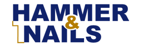 Hammer & Nails Ministry logo, partner of Evermore Community Church in Hartville, Ohio, providing housing repair and community service through Christian outreach.