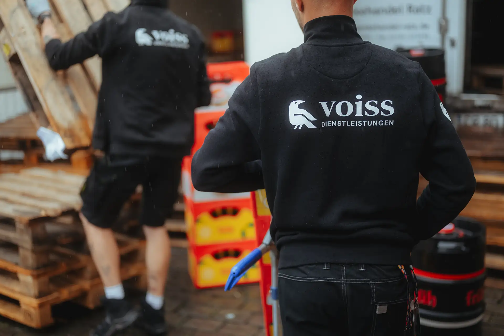 Voiss Dienstleistungen Crew bei der Arbeit