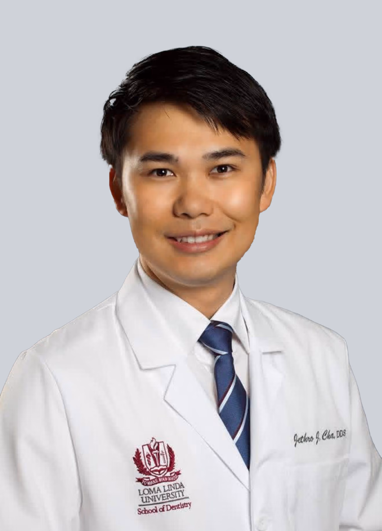 Jethro J. Cha, DDS, FAGD, earned his Doctor of Dental Surgery degree from the Loma Linda University School of Dentistry in 2014.