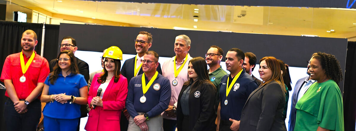 Public officials attending the ceremony posing for a photo.